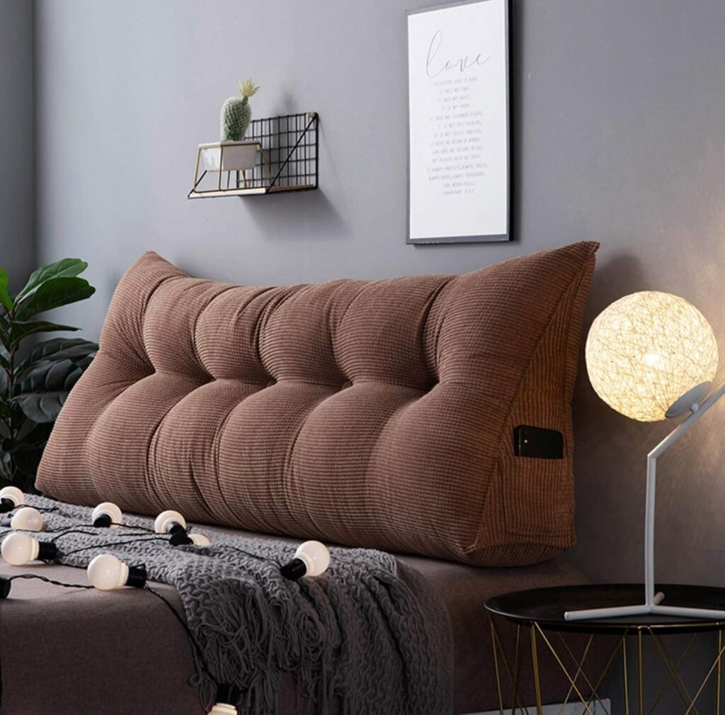 三角枕 まくら クッション 背もたれ ヘッドボードクッション 腰枕 三角クッション 150*20*50cm 枕 カラー1 バックレスト 腰部クッション インテリア ウェッジ枕 ベッドサイド ウォッシャ