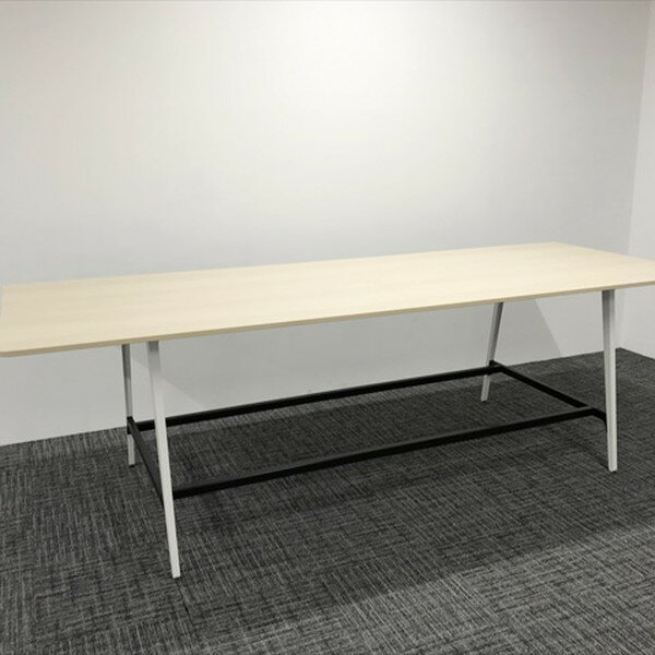 【リユース保証8ヵ月付き】 内田洋行 ハイテーブル 要組立 レムナ 2枚天板 5-200-1223 プレーン