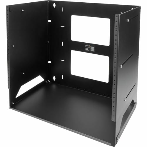 サイズ:8U StarTech.com 壁掛け型ウォールラック 棚板付属 スチール製 8U WALLSHELF8U