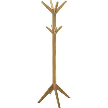 AZUMAYA(東谷) ポールハンガー ショートサイズ 木製 天然木 オーク 高さ約120cm|MTK-525NA