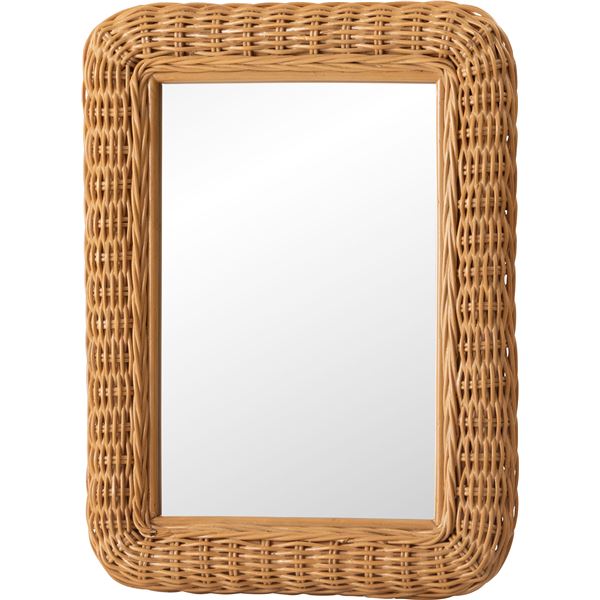 姿見鏡 ウォールミラー 約幅30cm ラタンミラー リビング インテリア雑貨 生活雑貨 生活用品 完成品