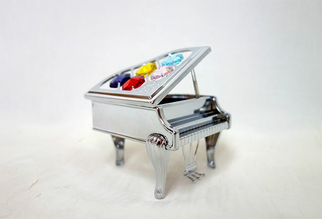 【送料無料】【即納可!!】新入荷しました♪ボヘミアクリスタルオーナメント グランドピアノ シルバー楽器 ピアノ オーナメント インテリア置物 プレゼント 贈り物 ギフト