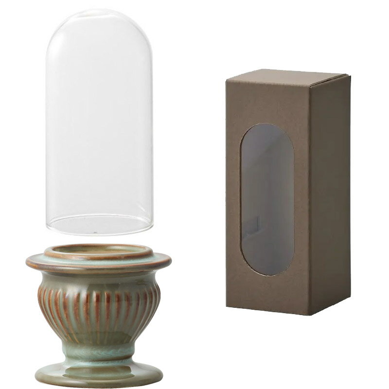 花瓶 フラワーベース Funeral KOU-TEN コウ・テン mix green ガラスドーム付き (1個入り) [159-509-420] [p105] ストーンウェア (代引き不可) インテリア ディスプレイ