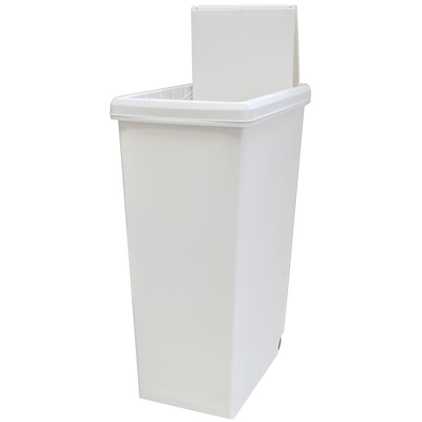 フタの高さを抑えるスライドペール 45L ホワイト 1個 抗菌素材配合 完成品 ( 掃除用品 文房具・事務用品 生活雑貨 オフィス用品 日用品雑貨 日用消耗品 文房具 お掃除 )