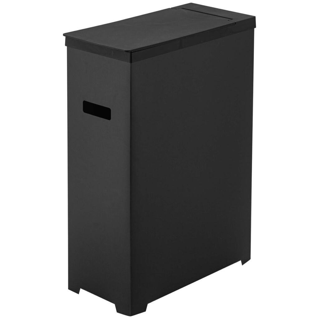 ゴミ箱 YAMAZAKI tower スリム蓋付きゴミ箱 45L 45L、30L、20Lのゴミ袋に対応! 薄型 ハンドル穴付き 45リットル ダストボックス ごみ箱 山崎実業 タワー ブラック