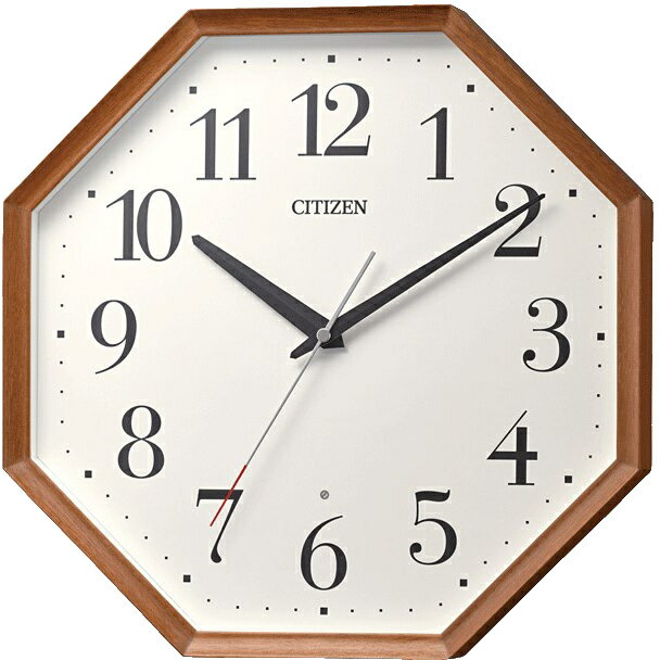 【送料無料(一部地域除く)!!】CITIZEN 掛け時計 電波 八角形 木枠 8MY529-0(時計・壁時計・雑貨・おしゃれ・ウォールクロック・インテリア)