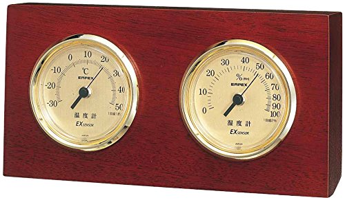 EMPEX (エンペックス) 気象計 温度湿度計 ウッディEX温湿度計 置き用 日本製 ブラウン TM-758