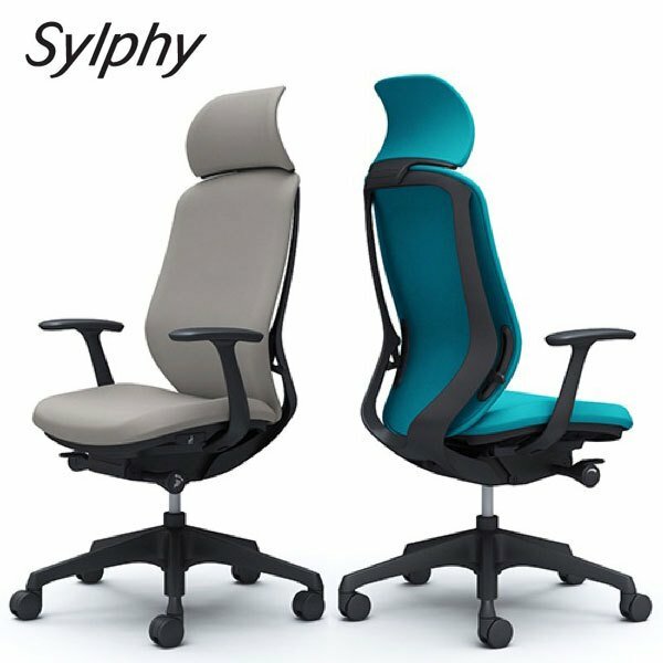 Sylphy シルフィー エクストラハイバック ブラックボディ 背クッション(プレーン)タイプ デザインアーム 樹脂脚 オフィスチェア オカムラ okamura
