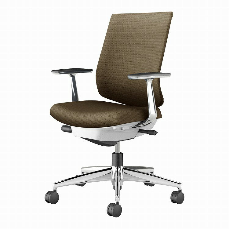 コクヨ 【メーカー直送】オフィスチェア ウィザード4 ローバック アルミ肘 アルミポリッシュ脚 本体ホワイトグレー C06-P122CW-E1G4M61 カーペット用 ダークグレージュ(代引不可)【送料無料】