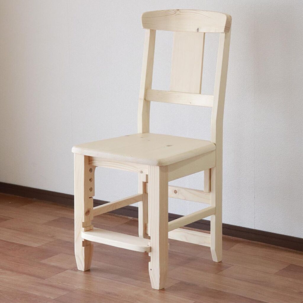 学習椅子 学習チェア 木製 ナチュラル 高さ調整 デスクチェア 木製 キッズチェア おしゃれ 勉強 天然木 子供用 北欧 カントリー ナチュラルテイスト 高さ調節 北欧パイン材 かわいい シンプル 足置き アームレス 肘無