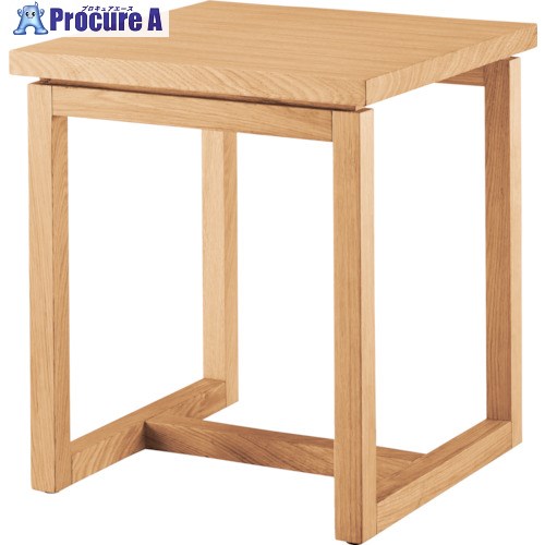 TRUSCO ウッドサイドテーブル 450X450X500 ナチュラル CLA450-NA 1台 ■▼257-2488