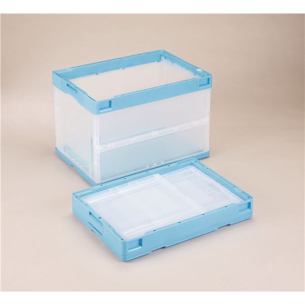 折りたたみコンテナ/オリコン 【60L/ブルー透明】 CB-S61NR 岐阜プラスチック工業【代引不可】[21]