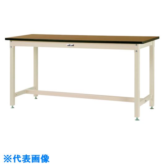■ヤマテック ワークテーブル バイス専用タイプ メラミン天板 W1500×D900×H900mm 木目柄/ヤマテックアイボリー SZMVH1590MI(1318213)[法人・事業所限定][外直送元]