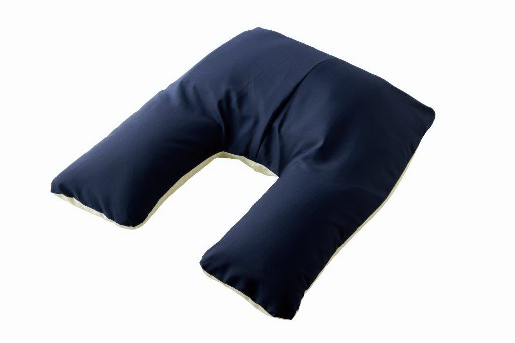 More Sleep 肩康枕 アイボリー×ネイビー【楽天倉庫直送h】 寝具 枕 圧力分散 クッション性 低反発 まくら ピロー 吸水速乾 快眠 安眠 高さ調節