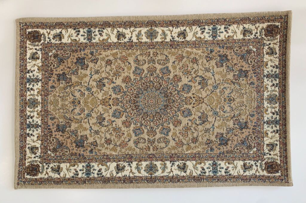 抗菌防臭加工 洗えるゴブラン織シェニールマット マルキィ 50×80cm ベージュ