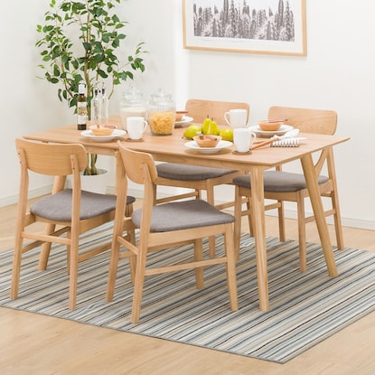 ダイニングテーブルセット5点セット(DTフィルンOC2 150 LBR/DCフィルンOC2 LBR)