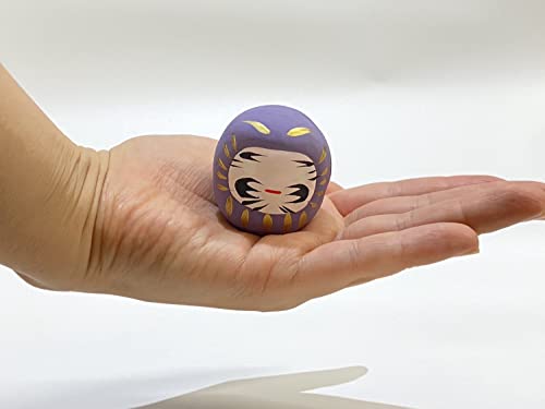 【期間限定ポイントUP】茂田 日本製 だるま 高崎 家内安全 開運 縁起 福 合格 当選 祈願 置物 伝統工芸 高さ4.5cm 変わりダルマ紫