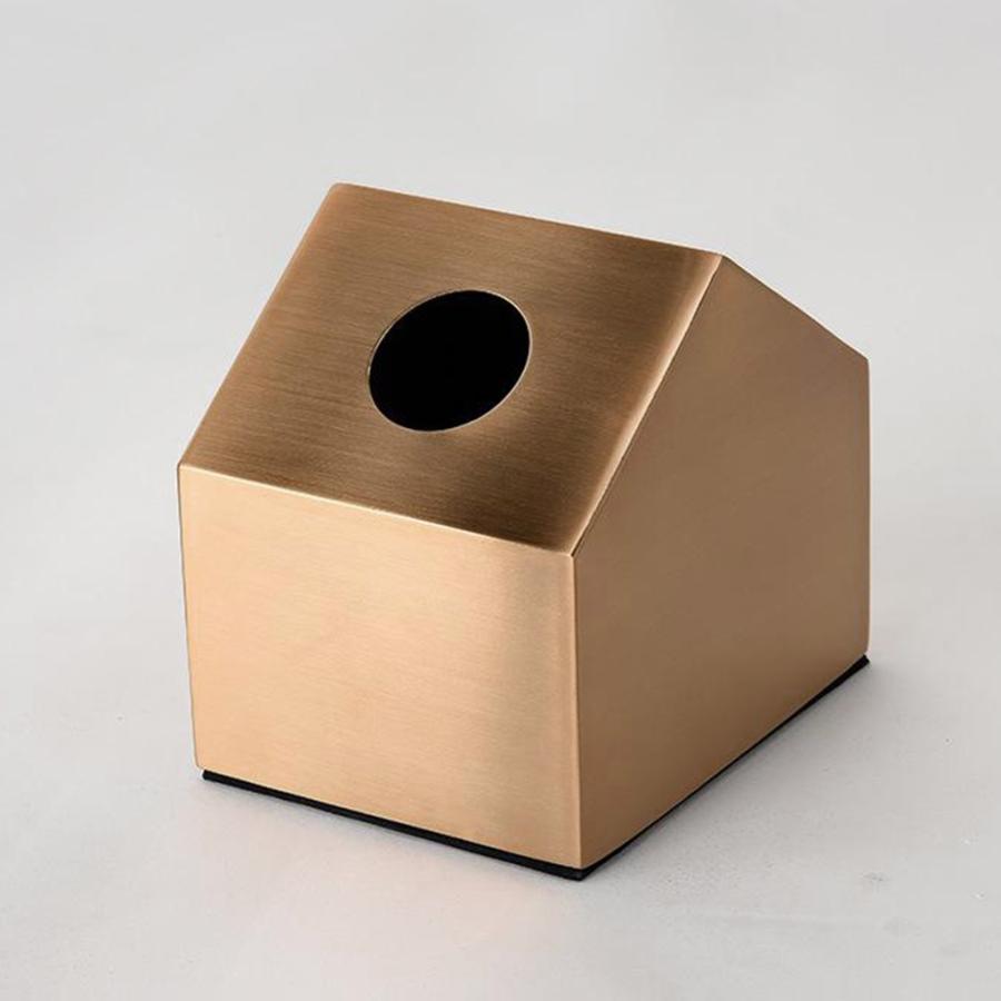 高級ゴールドティッシュボックスカバーナプキンペーパーホルダーケースドレッサー室内装飾11x11x13cm