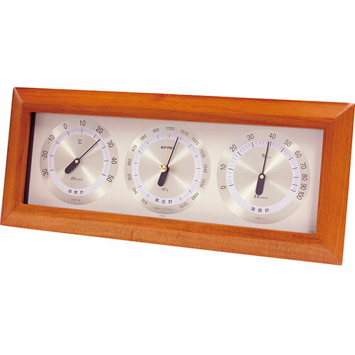 エンペックス アトモス卓上気象計 12×28.5×38cm 温度計・気圧計・湿度計が一体となった卓上タイプの気象計 C6039567