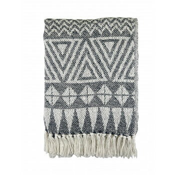 (同梱不可) アップサイクル コットンスロー ネイティブ ブラック IN012508 少しだけ地球に優しく出来た気がする一品