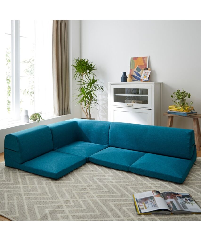 [3人掛け]ローソファ3点セット｜コーナー 洗えるカバーも選べる 日本製