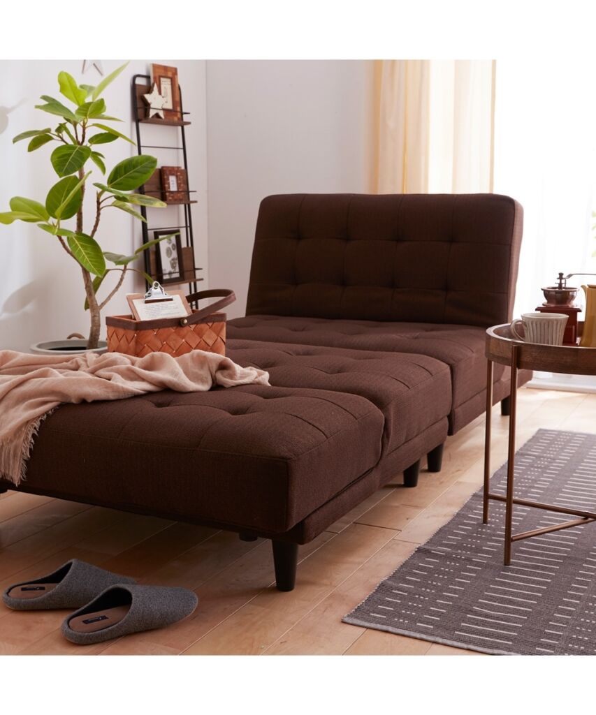 [2人掛け]ソファベッド｜5WAY 14段階リクライニング 離して使える