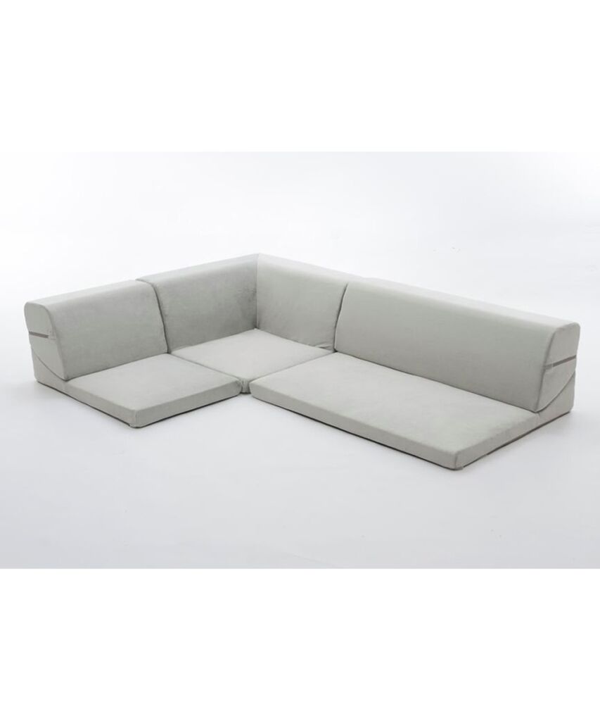 [3人掛け]ローソファ3点セット｜コーナー 起毛タイプ 日本製