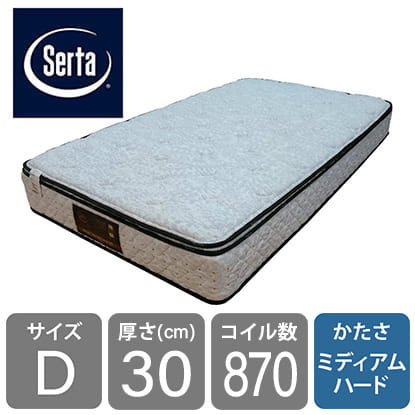 ［ドリームベッド］ダブルマットレス　サータペディック　６．８インチ　ＢＯＸ−Ｔ　ミディアムハード