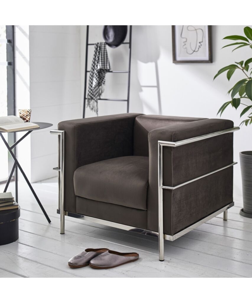 [1人掛け]ソファ｜コルビュジェ デザイナーズ ベロア調