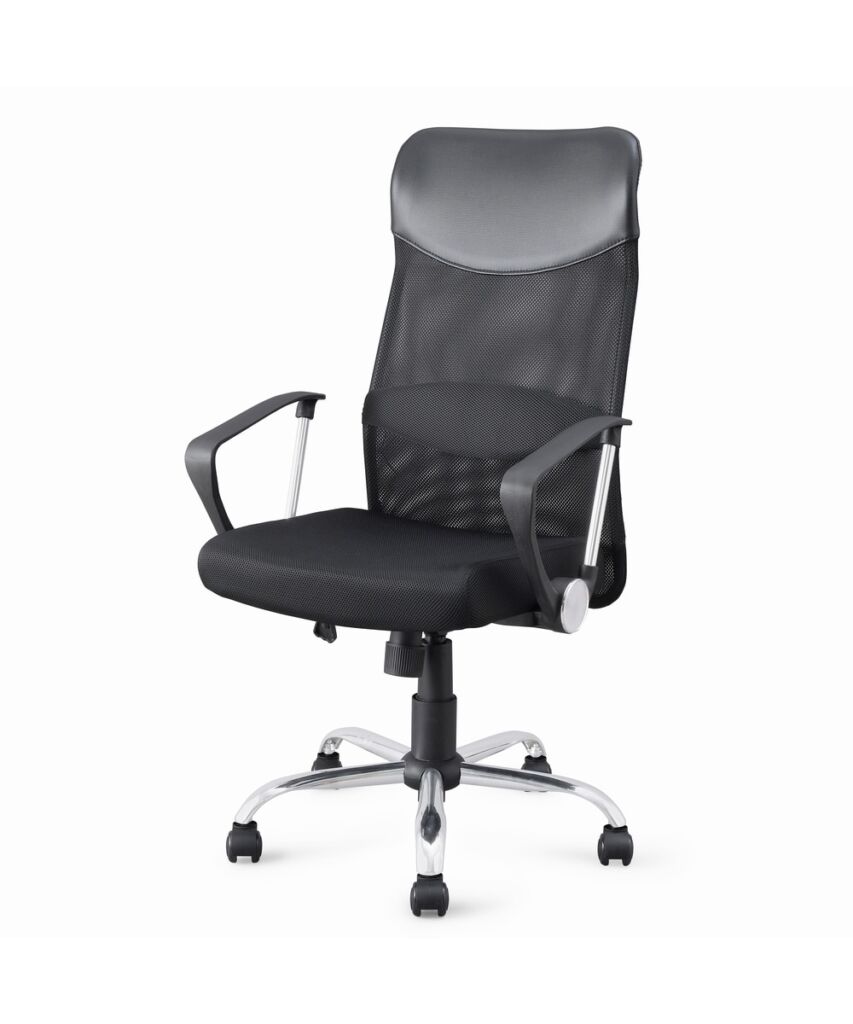 ポリウレタンキャスターのメッシュハイバック肘付きチェア