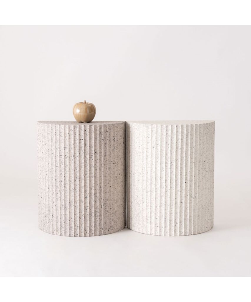 テラゾー柄 サイドテーブル｜オブジェ風