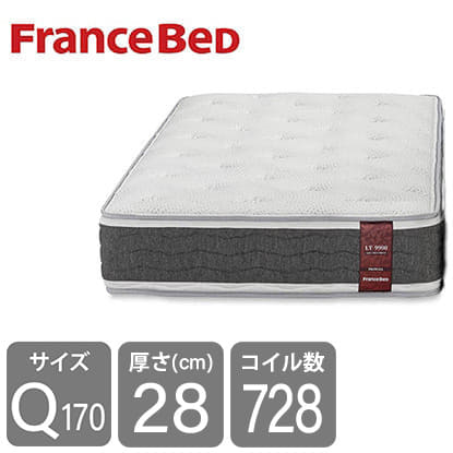[フランスベッド] クイーン170マットレス　ＬＴ９９００ＰＷ−ＭＯＮ　Ｍソフト