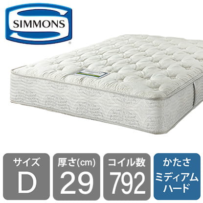 ★［シモンズ］　7.5インチエッセンシャルスマートタイト（ＡＢ２４Ｓ２７）ダブルマットレス【12/15までシモンズ刺繍入りタオルセットプレゼント】