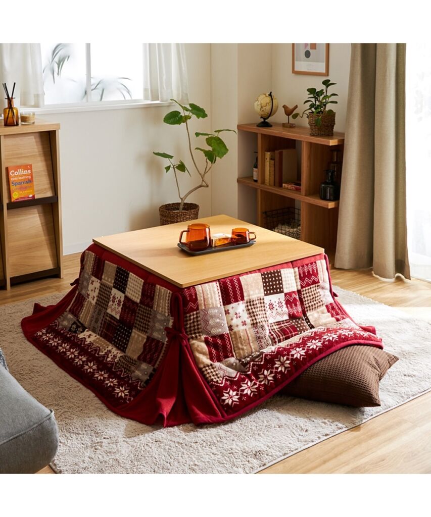 【洗える】パッチワーク柄省スペースこたつ掛け布団