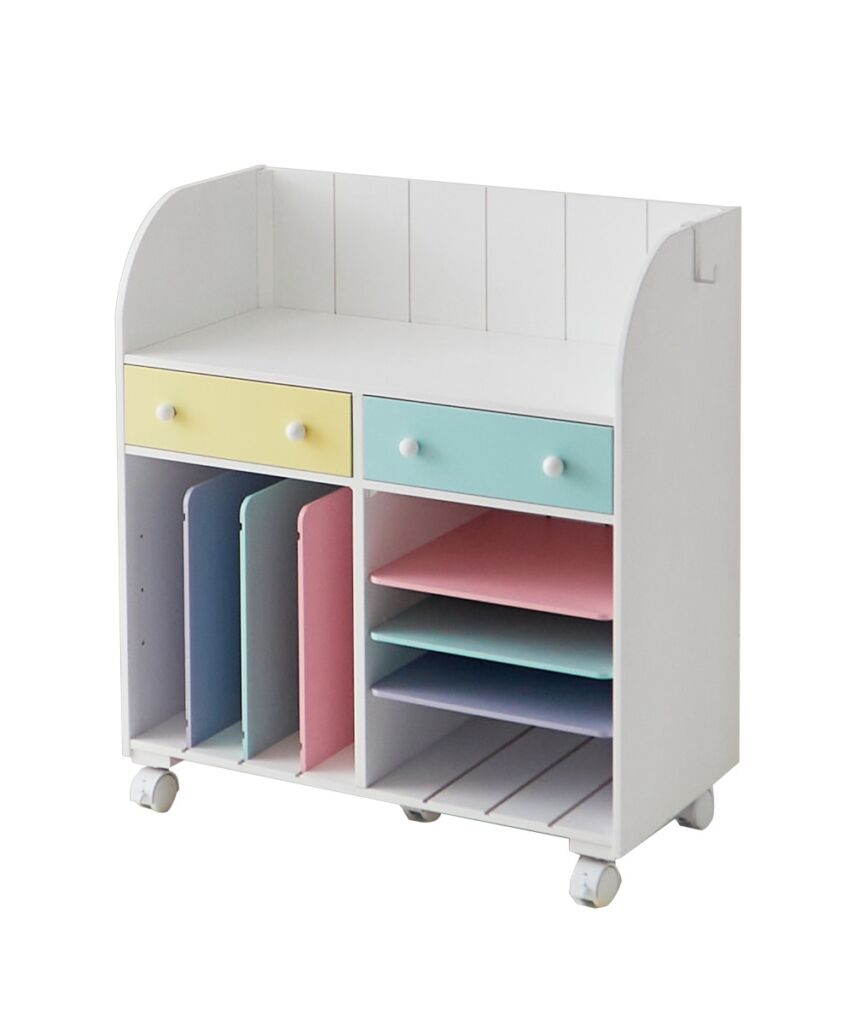 【日本製】カウンター下に収まるランドセルラック（ロータイプ）