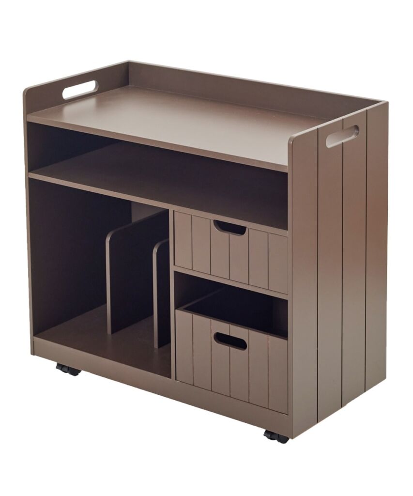 【日本製】 隠せるリビング整理収納ワゴン