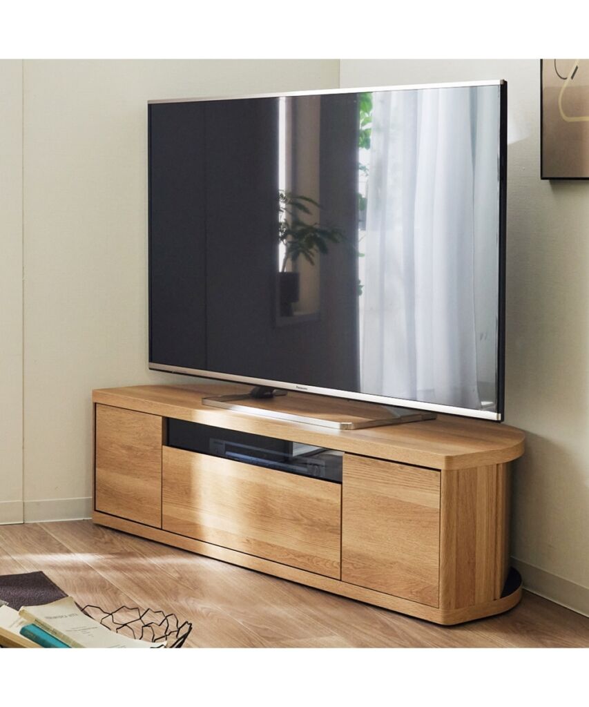 大型テレビが見やすいスイングコーナーテレビ台