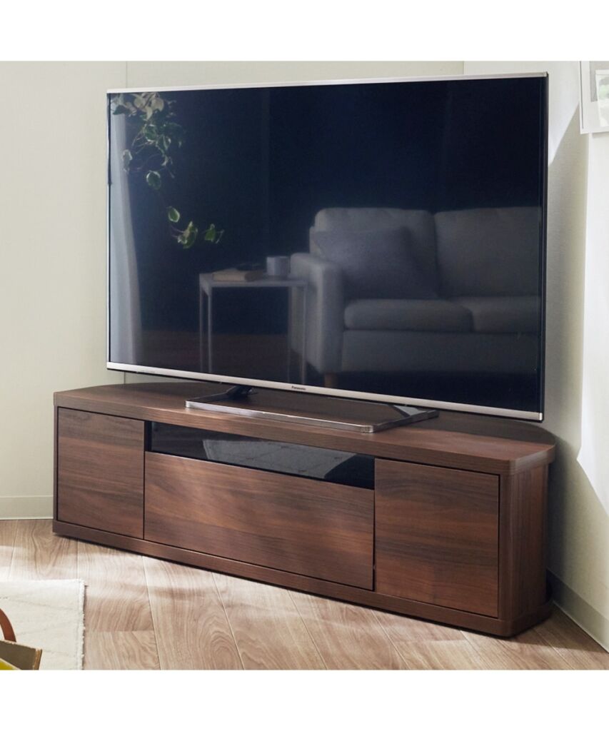 大型テレビが見やすいスイングコーナーテレビ台