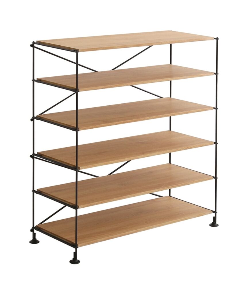 棚板が簡単に取り外せるシューズラック