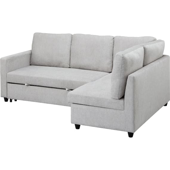 布張り収納付きコーナーソファベッド(ノアーク2 LC GY) 