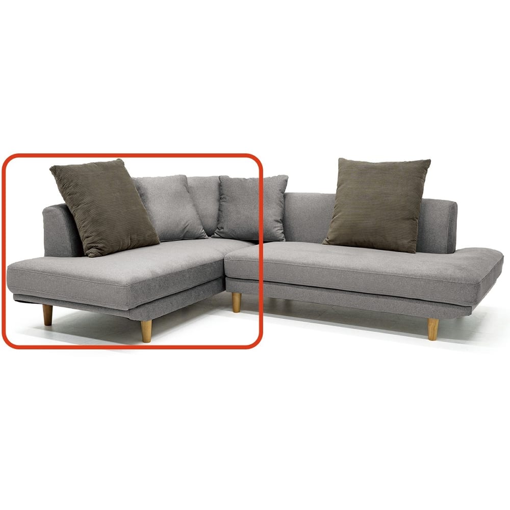 【WGF】　カウチソファ　≪単品≫　『ニカ』　(右)　GY