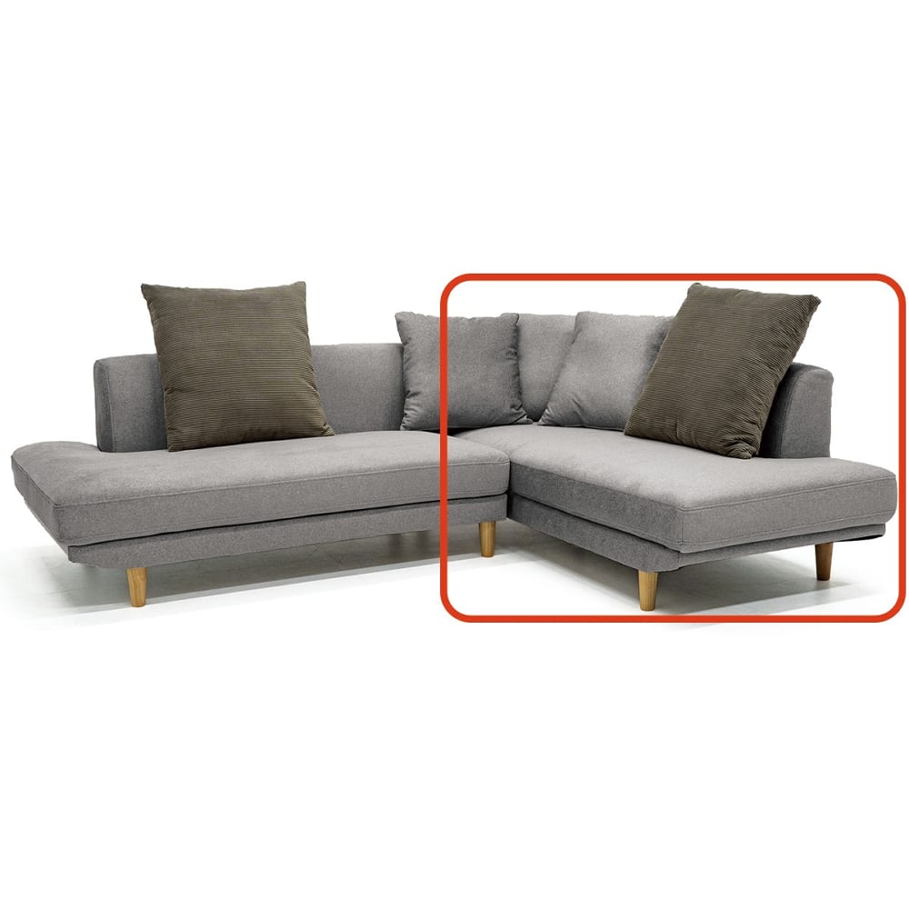 【WGF】　カウチソファ　≪単品≫　『ニカ』　(左)　GY