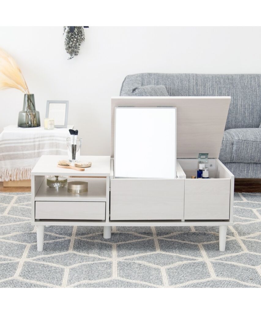 可動ミラー付き2WAYドレッサーテーブル