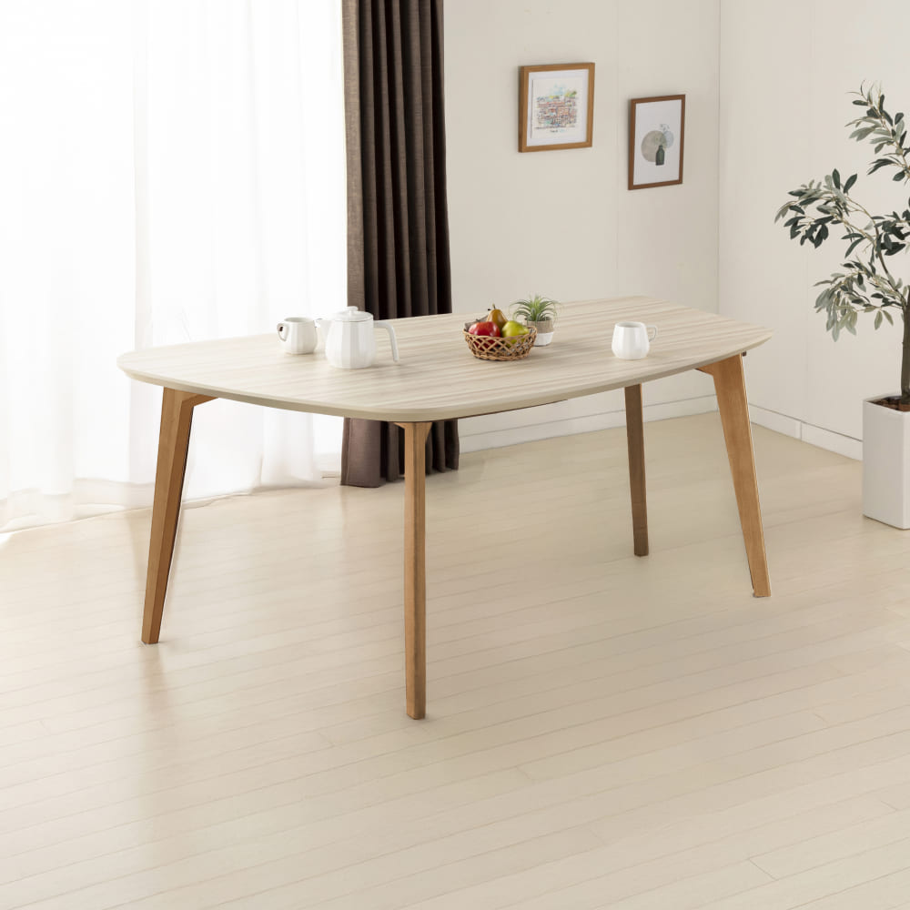 ダイニングテーブル　エスト　160テーブル／Ｌ　ミスティー／ＬＢＲ