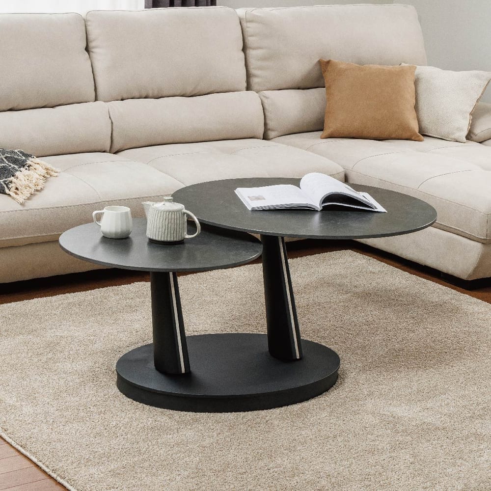 リビングテーブル　カイザー　ダークグレー