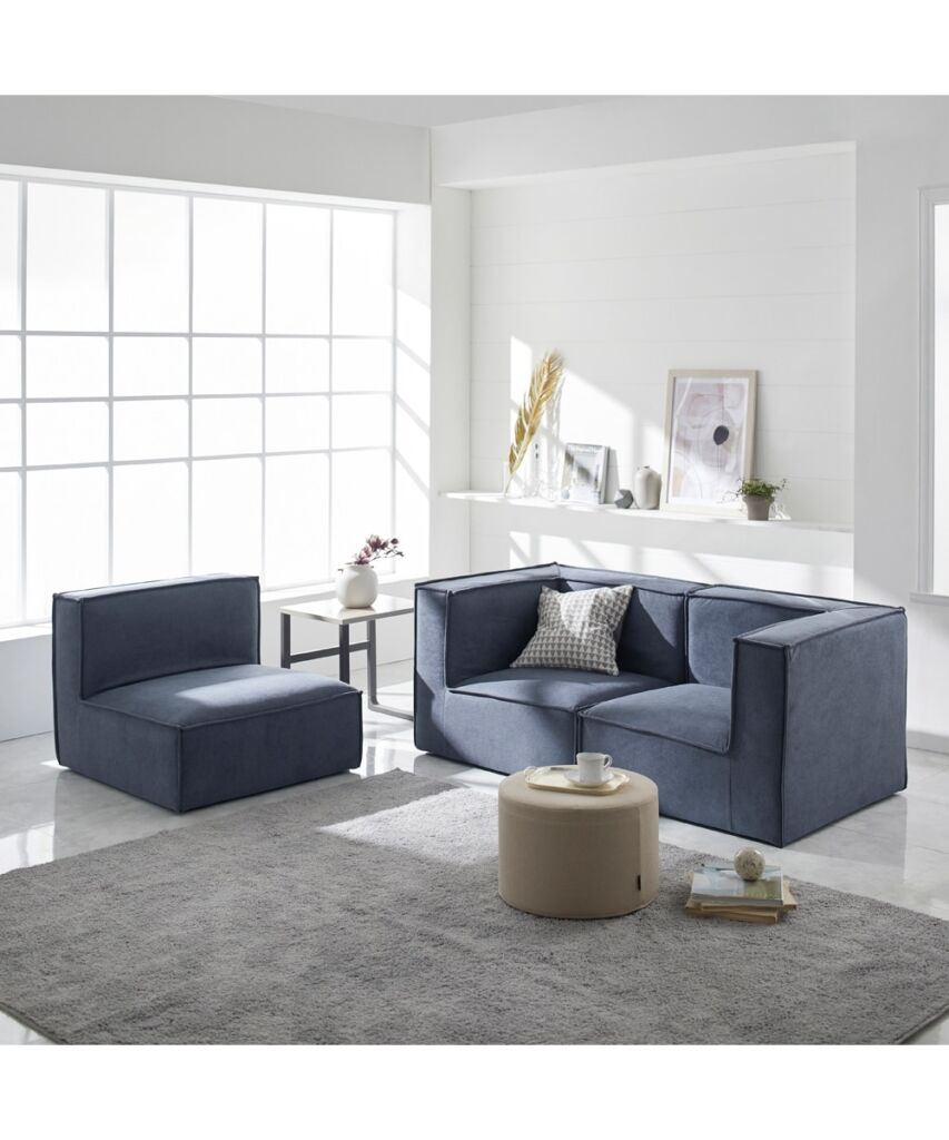 ユニットカウチソファ｜コーナーローソファ 座面奥行60cm カバーが外せる 組み合わせ自由