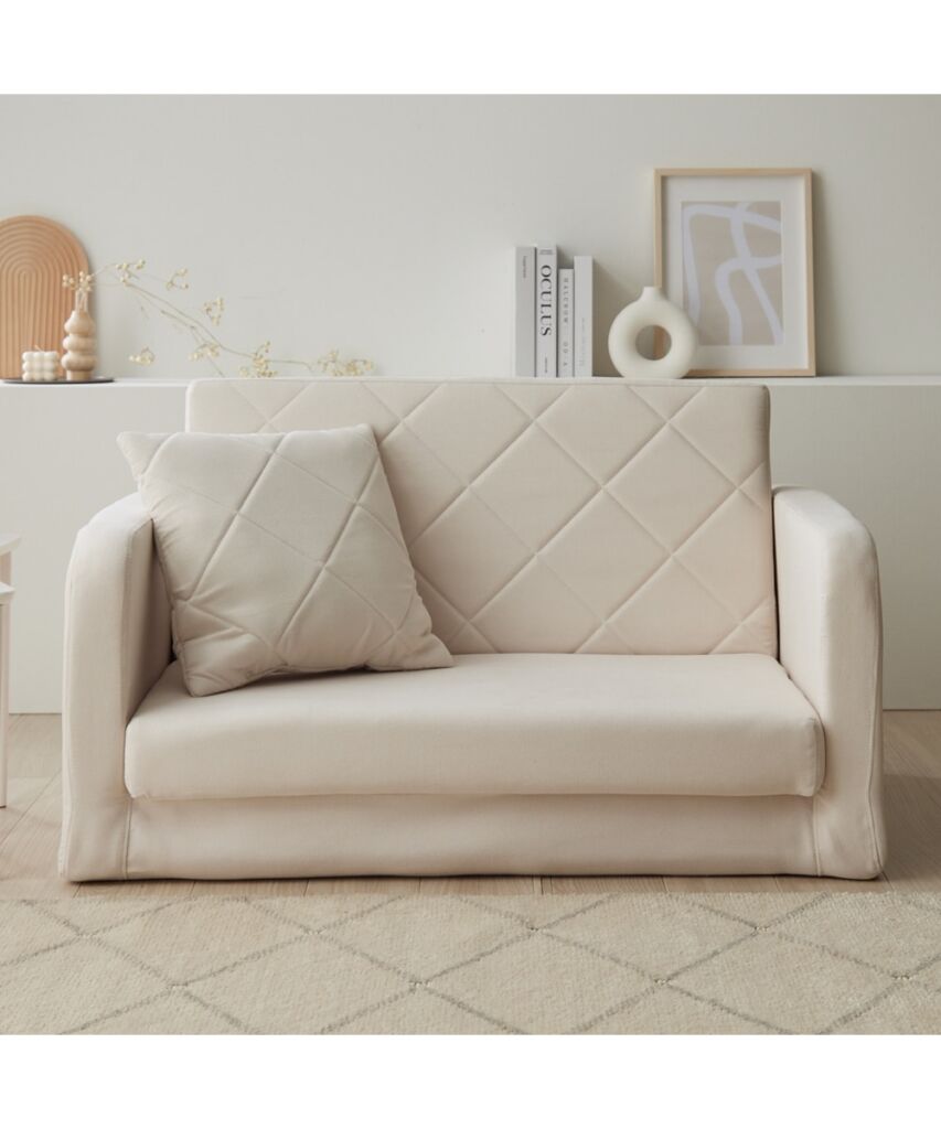 [2人掛け]ソファベッド｜3WAY 肘のタイプが選べる クッション付き