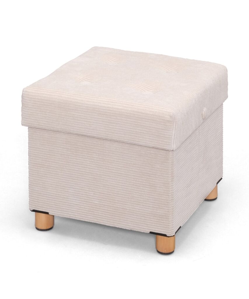 上品でなめらかな肌触りの4WAY脚付き収納スツール