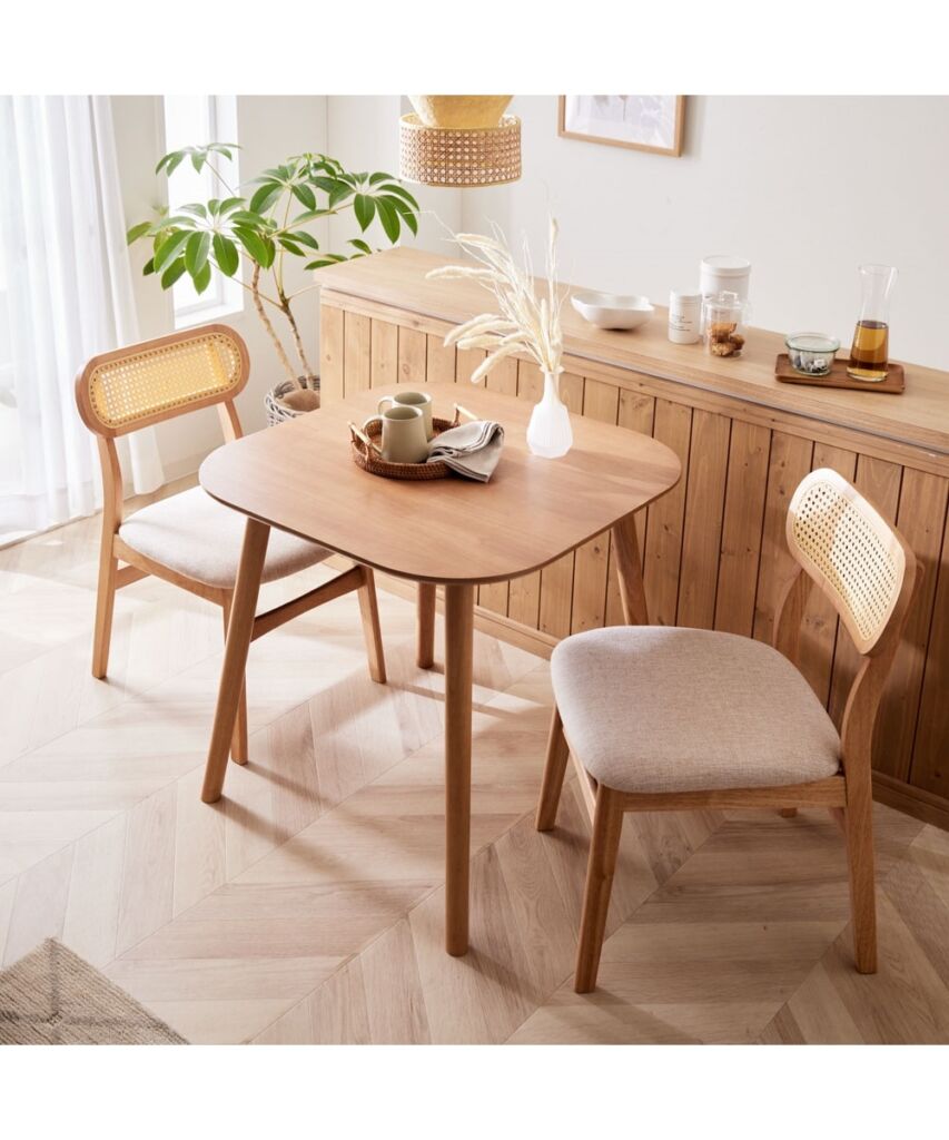 ラタン調チェア ダイニングセット