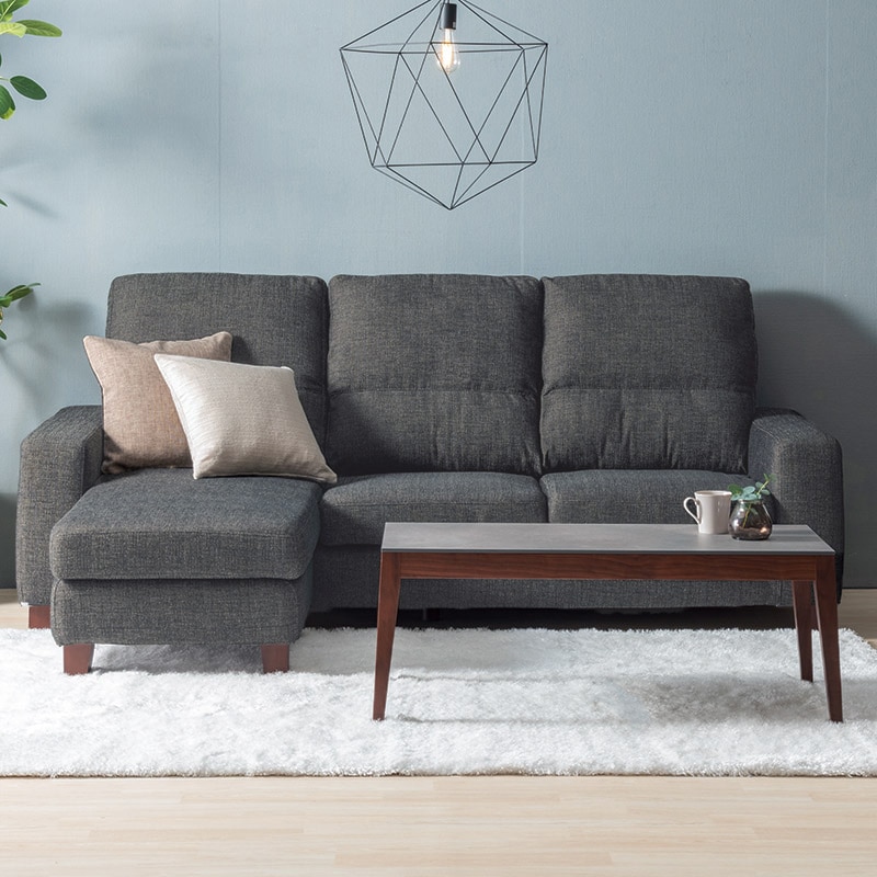 シェーズロングセット エリス219セット TF2/TF2 チャコールグレー【大型商品配送】